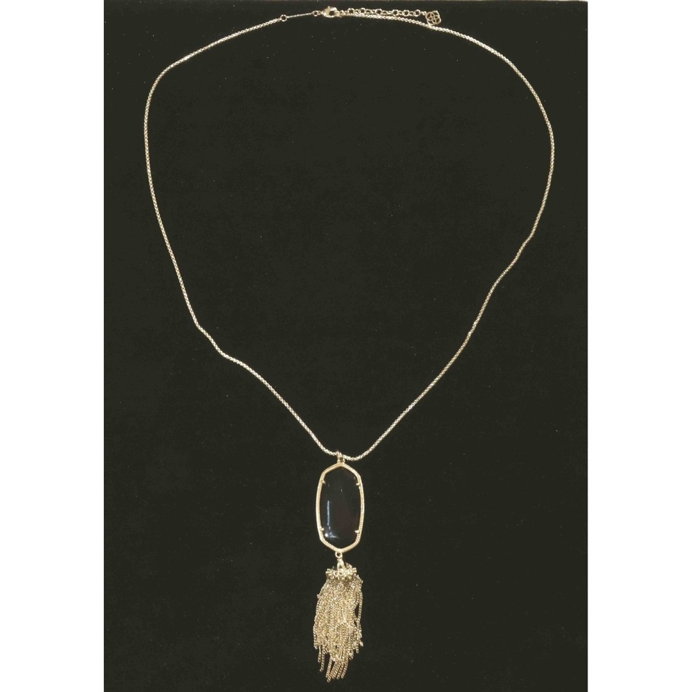 3 Kendra Scott Golt Tone Necklaces 28", 38" & 16" w/ 7" drop - Picture 9 of 11